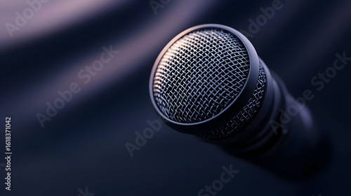 Close Up Dark Gray Microphone