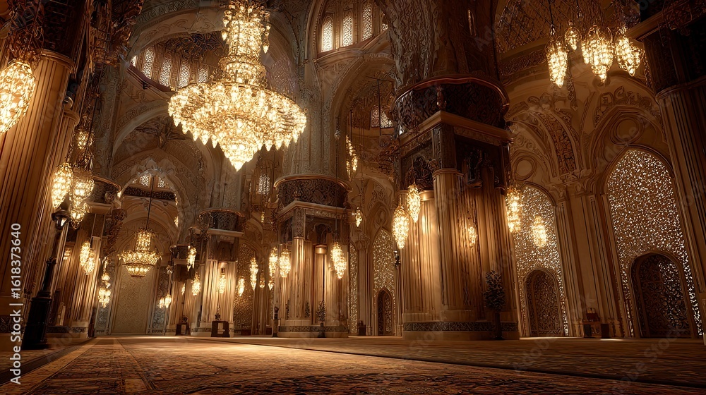 Obraz premium Mosque interior architectural design
