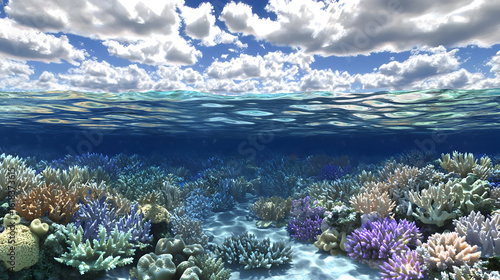 Colorful Underwater Coral Reef Scene