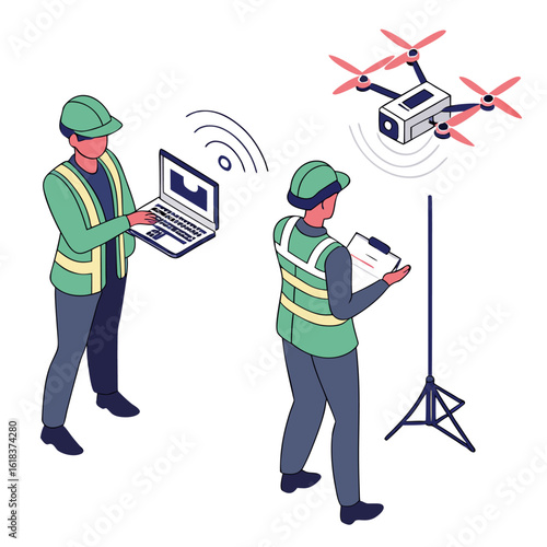 Radar-guided anti-drone defense controlled by engineers using directional signal jammer to stop unauthorized UAVs in restricted or high-security airspace.