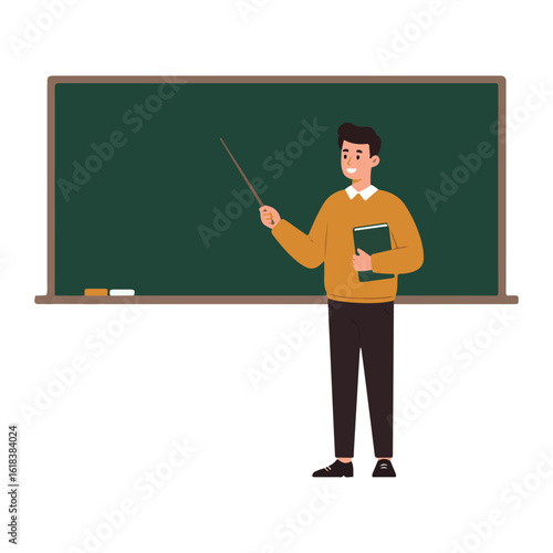Professor Teaching Class: Interactive Learning
