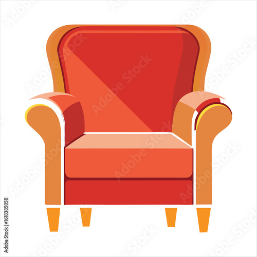 red leather armchair