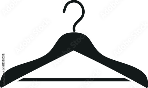 Clothes hanger silhouette for wardrobe.