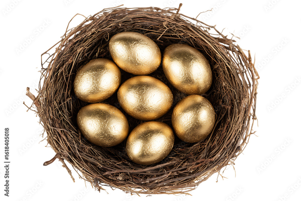 custom made wallpaper toronto digitalGolden eggs in a bird's nest. Wealth, prosperity, financial security concept.
