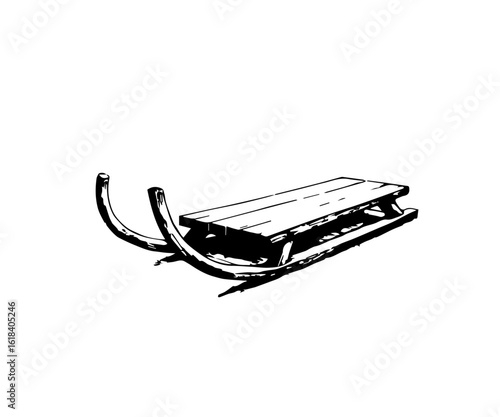 Pencil drawing. The chair is overturned on the table. Study in art university or school. Hand drawn. Perspective. Studio drawing. Professional art. Vintage style chair.