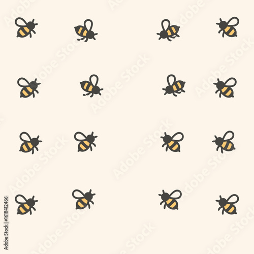 Delightful bee pattern adds a buzz to your project! Perfect for spring designs and nature themes