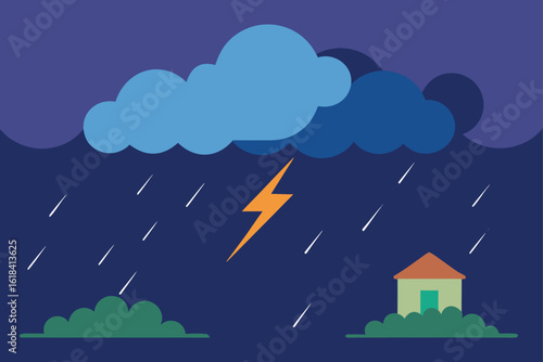 storm nature outdoor scene raining