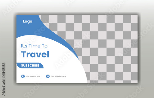  Travel youtube thumbnail template 
