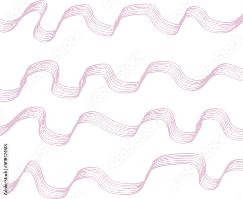 アンティーク調のパステルピンクりぼんプリーツの背景イラスト　Adobe Illustrator Artwork