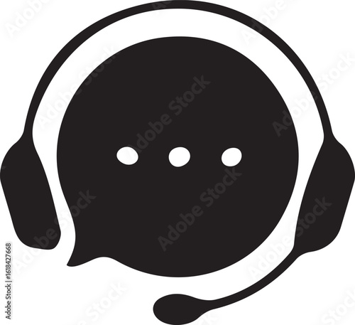 Customer Support Communication Answering Service Representative Virtual Assistant Hotline Assistance Call Center Agent Symbol for Customer Service Industry