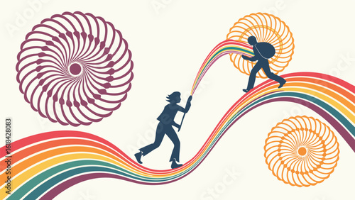 abstract gradient design color lines vector for different use as for screen print, wallpaper, mobile screen etc.