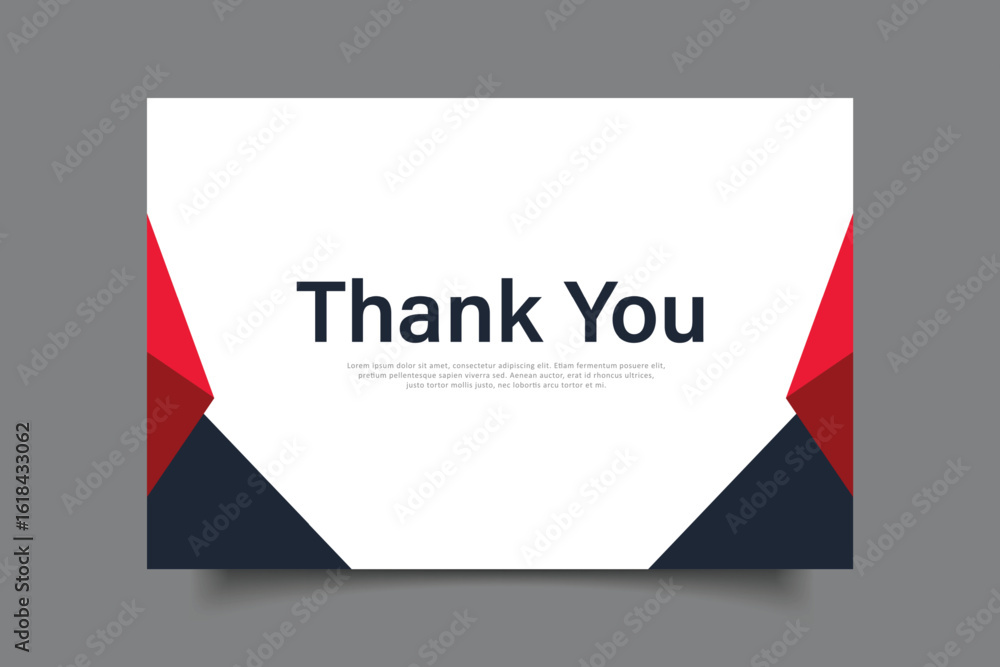 Fototapeta premium thank you card template design