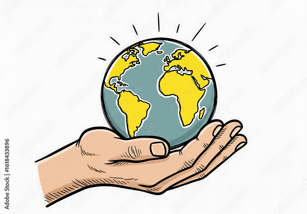 custom made wallpaper toronto digitalHand holding the earth globe symbolizing care and protection of our planet
