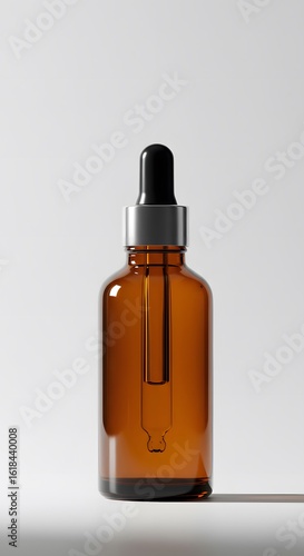 Wallpaper Mural Blank amber glass dropper bottle isolated on white background Torontodigital.ca