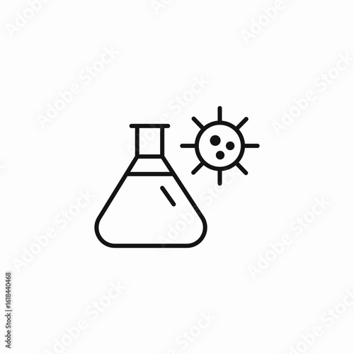 flask virus research icon sign vector