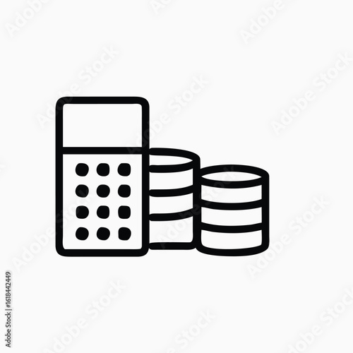 Finance Business USD Dollar symbol  marketing vector outline illustration