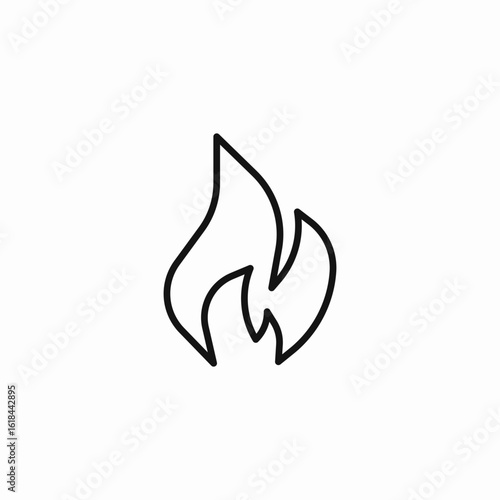 simple flame fire icon sign vector
