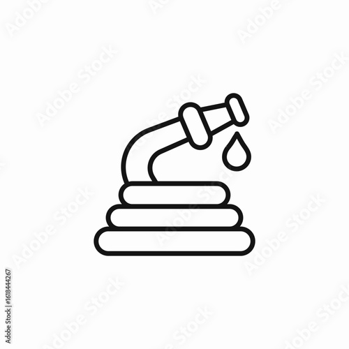 water hose dripping icon sign vector