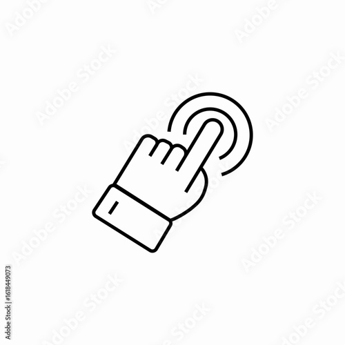 finger tap click icon sign vector