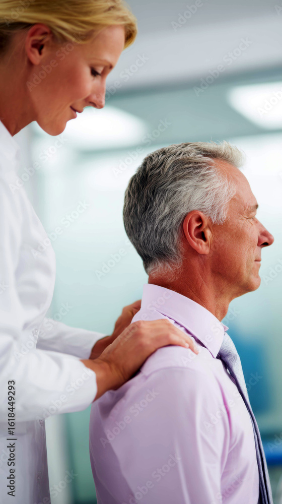 Fototapeta premium Chiropractic Back Treatment – Relieving Pain and Restoring Mobility Naturally