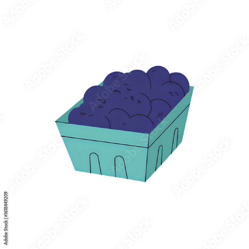 A carton of fresh blueberries