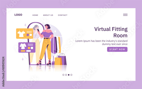 Virtual Fitting Room with Interactive Mirror Feature