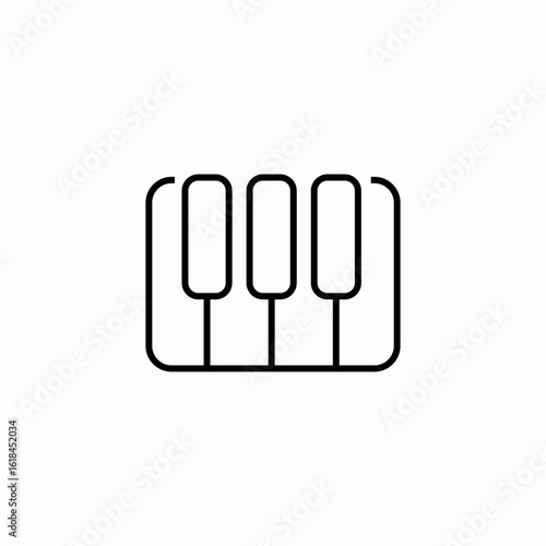 piano keyboard keys icon sign vector