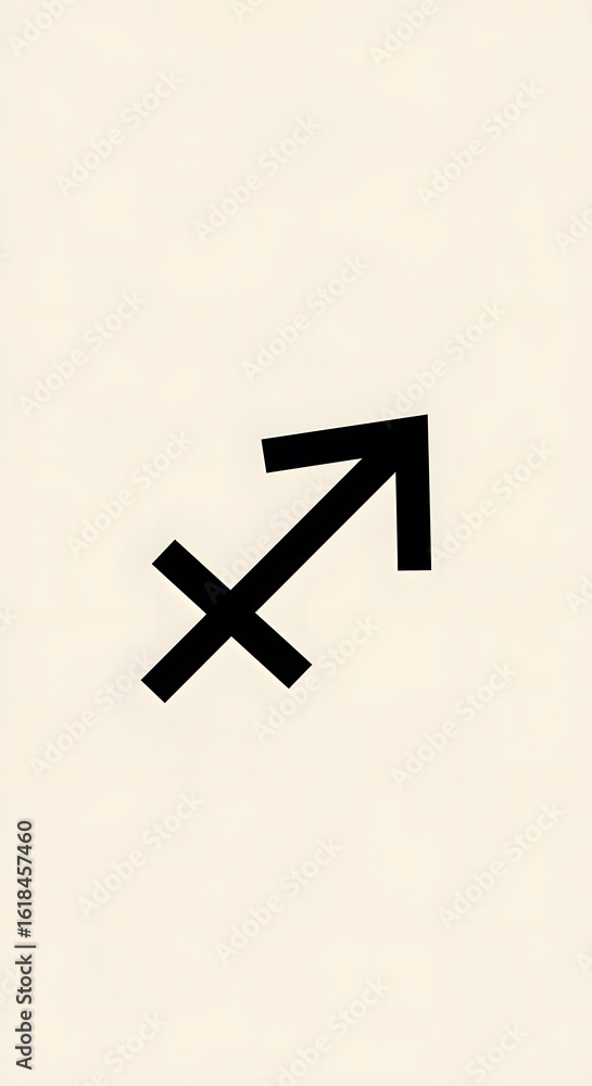 Obraz premium Sagittarius astrological symbol isolated