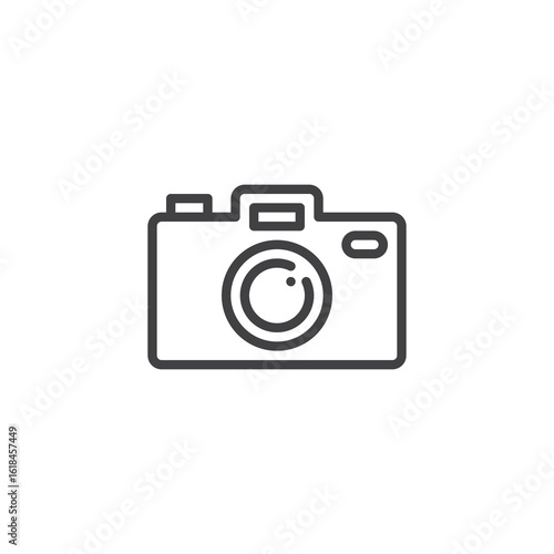 Camera photography line icon