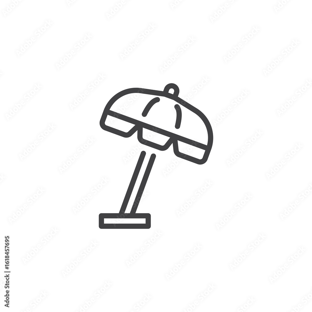 Obraz premium Beach umbrella line icon