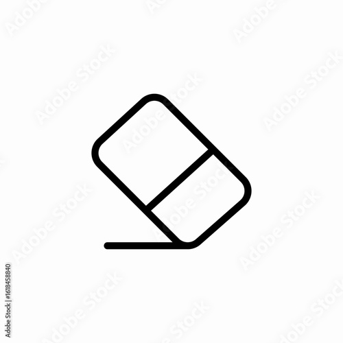 angled eraser tool icon sign vector