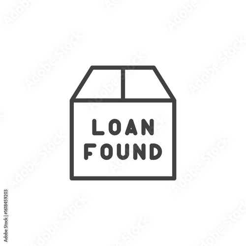 Lost and found box line icon