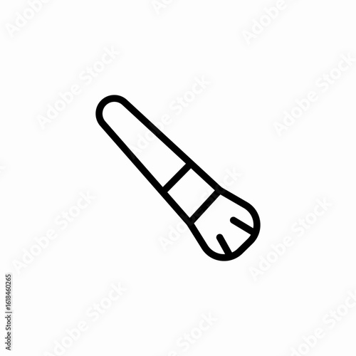 makeup face brush icon sign vector