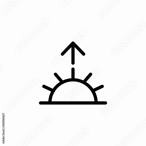 sunrise up arrow icon sign vector