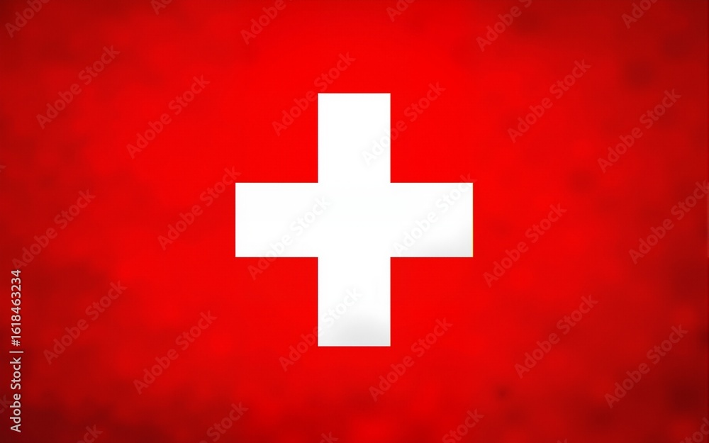 Fototapeta premium Switzerland flag with fabric texture. High quality
