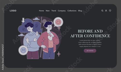 Beauty Psychology. Flat Vector Illustration