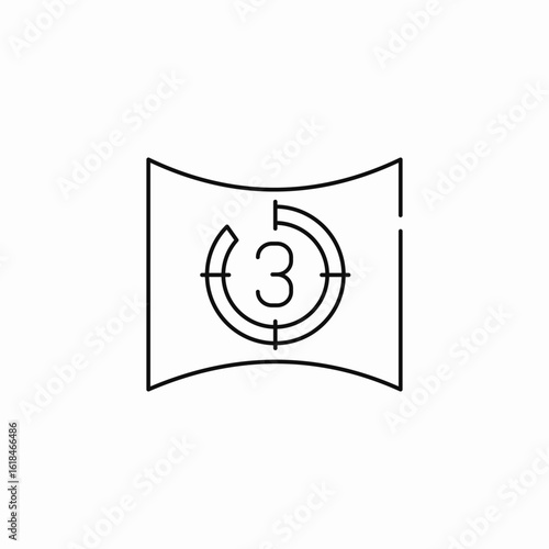 film countdown three icon sign vector