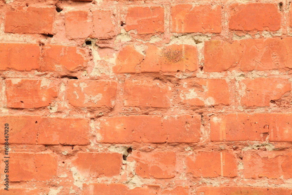 Obraz premium Red brick wall. Decorative background. Brick texture.