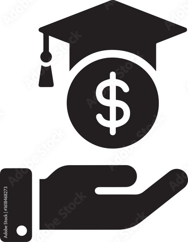 Education Funding Graduation Cap Icon