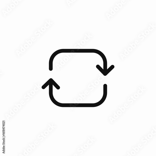 refresh sync arrows icon sign vector