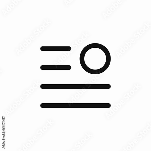 text alignment lines icon sign vector