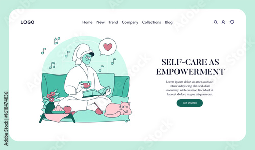 Psychology Of Self Acceptance. Flat Vector Illustration