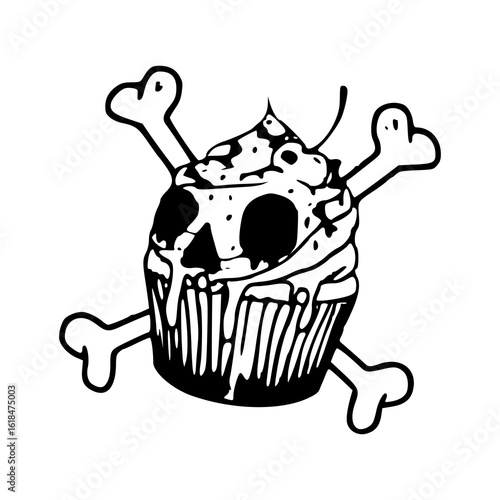 jolly roger pastry vector art
