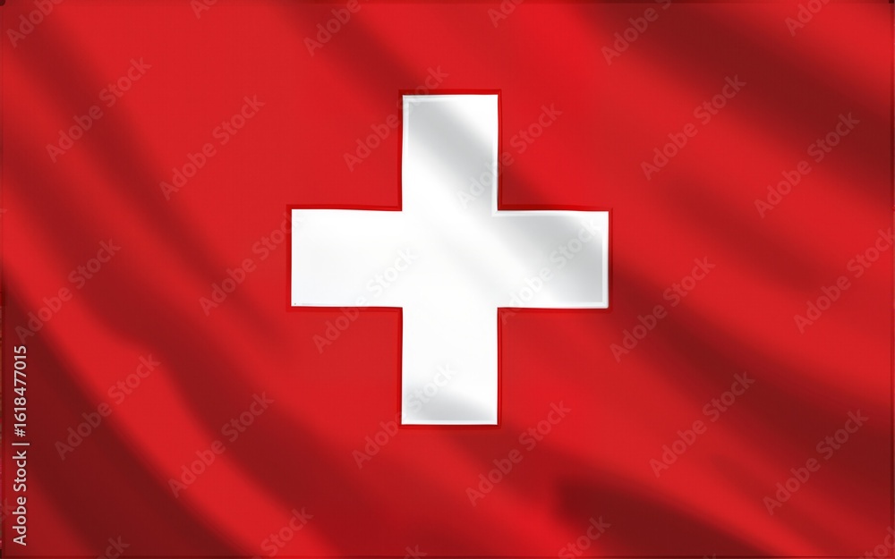 Fototapeta premium Swiss flag. High quality