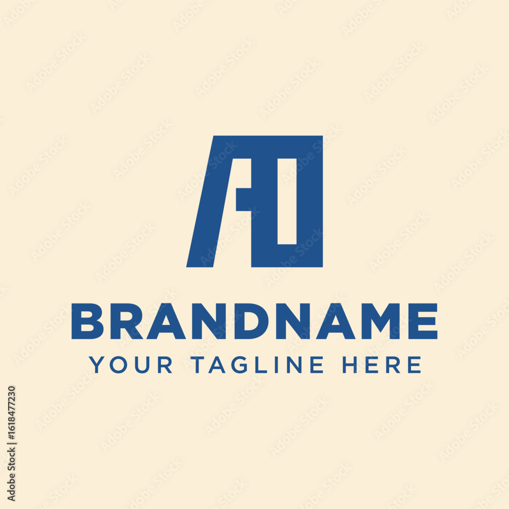 Obraz premium Letters AO Monogram Logo, suitable for any brand with OA or AO initials