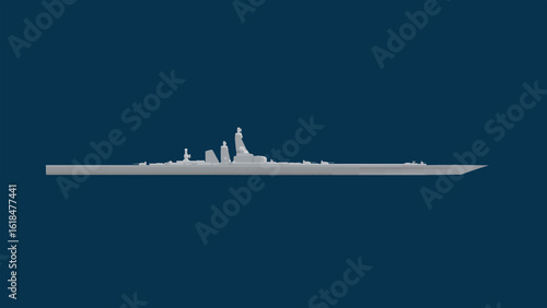 Bild auf Leinwand Guided Missile Battlecruiser 1