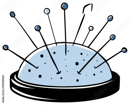 Cartoon Style Pin Cushion with Pins, Hand Sewing, Tailoring and Needlework Equipment, Accessories for Crafting and Hobby