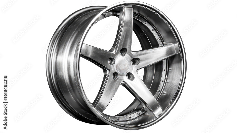 Fototapeta premium Sleek and Stylish Alloy Wheel Design for Automotive Enthusiasts and Car Modifications
