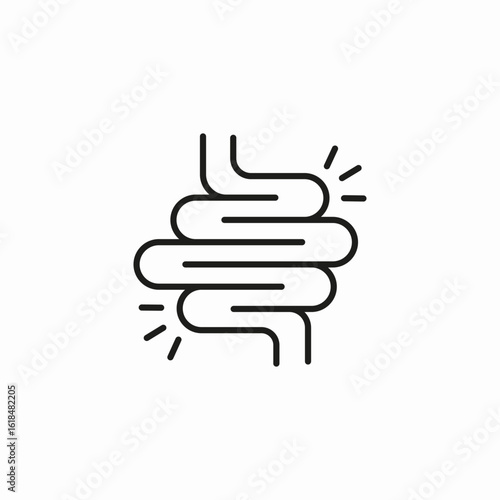 intestine digestive health icon sign vector