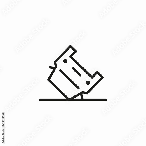 overturned car accident icon sign vector